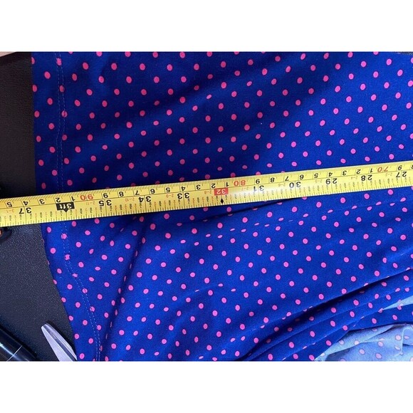 Maidenform Navy with Pink Polka Dot  Robe  Size Small / MEDIUM - Picture 4 of 6